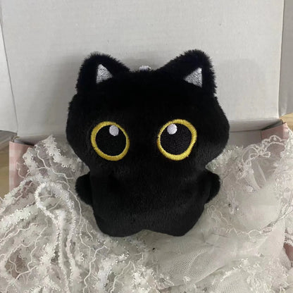 MINIKITTY – Lindo peluche de gato negro de 10 cm para niños