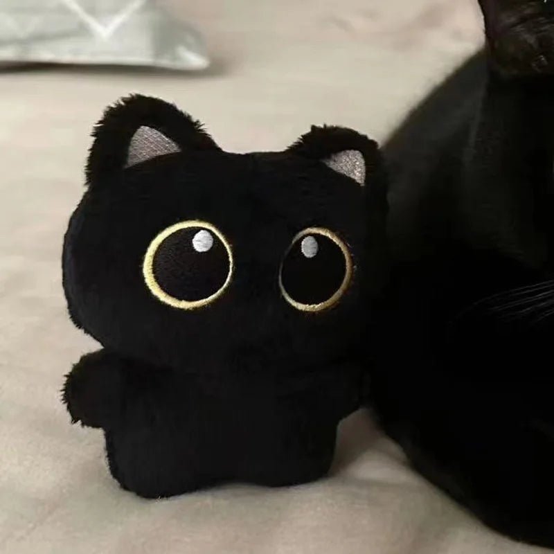 MINIKITTY – Lindo peluche de gato negro de 10 cm para niños