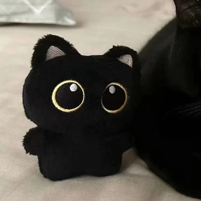 MINIKITTY – Lindo peluche de gato negro de 10 cm para niños