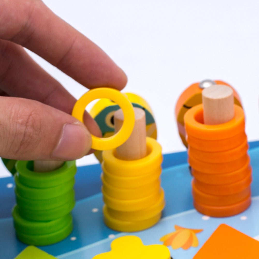 Minimind Board - Montessori-Lerntafel aus Holz für Kinder - Zahlen, Buchstaben & Formen