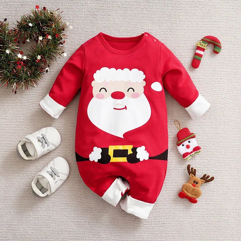 Minimode Feestpakje - Zachte katoenen kerstoutfit voor baby's en peuters