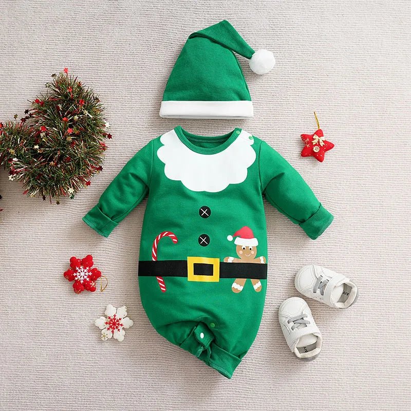 Minimode Feestpakje - Zachte katoenen kerstoutfit voor baby's en peuters