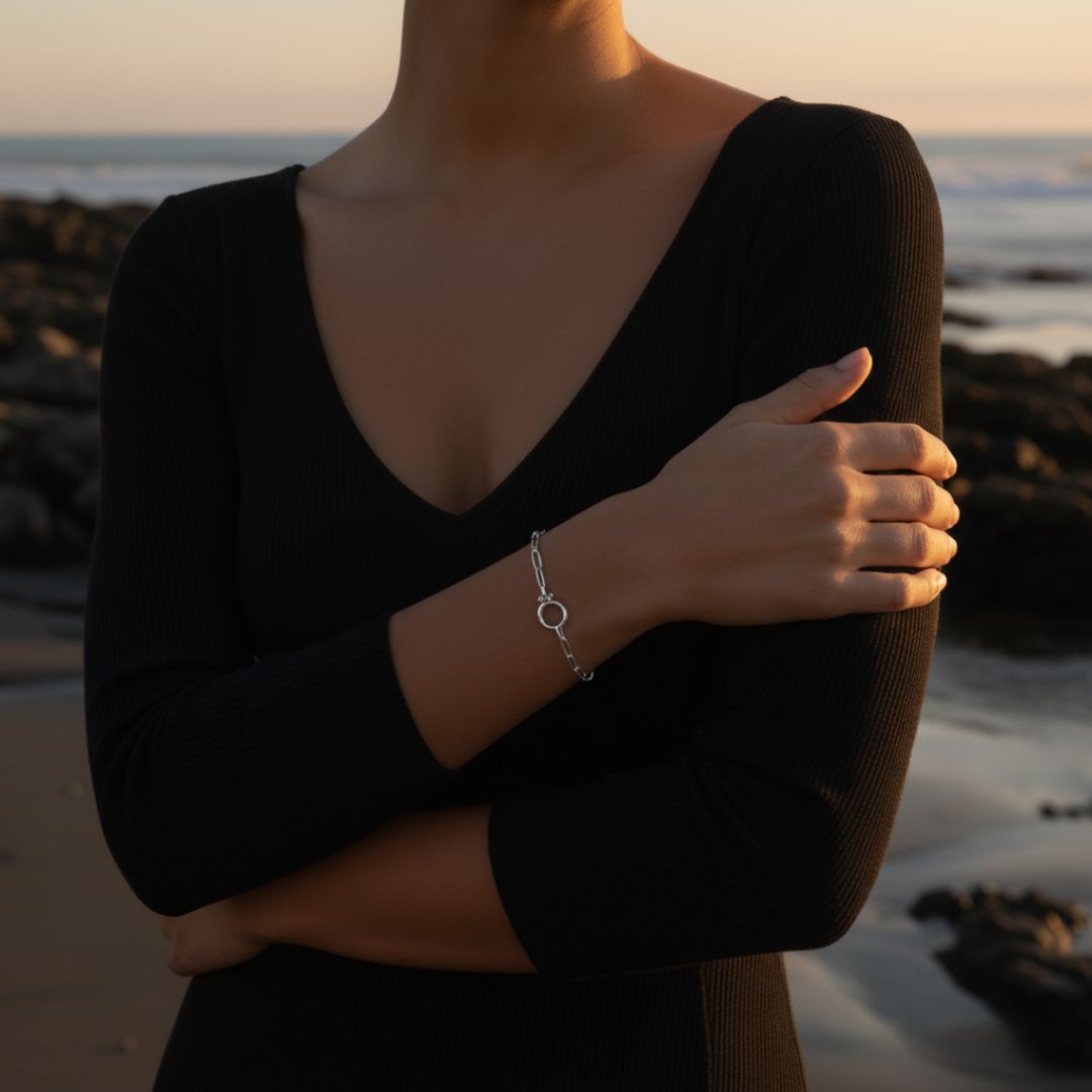 Pulsera de clip de papel con spray marino de menta