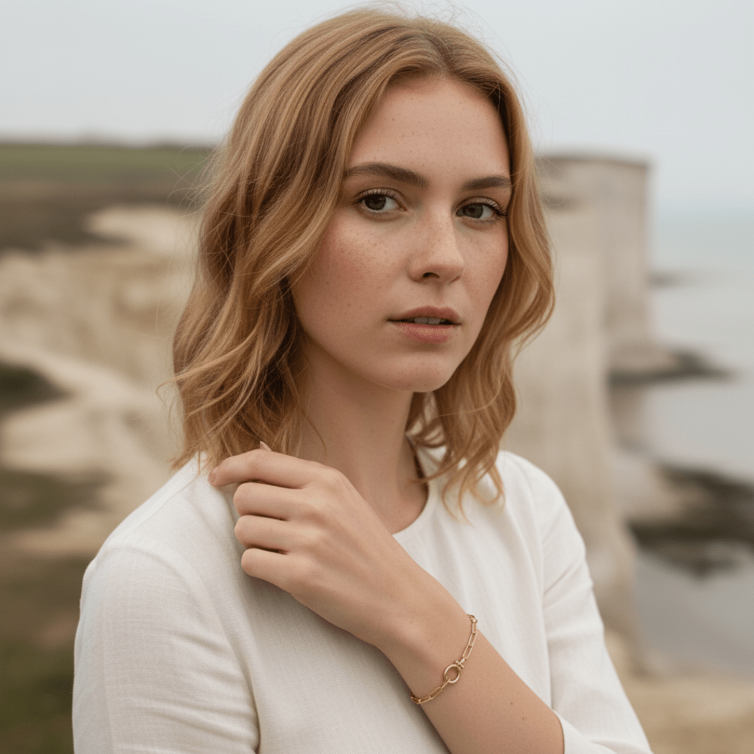 Pulsera de clip de papel con spray marino de menta