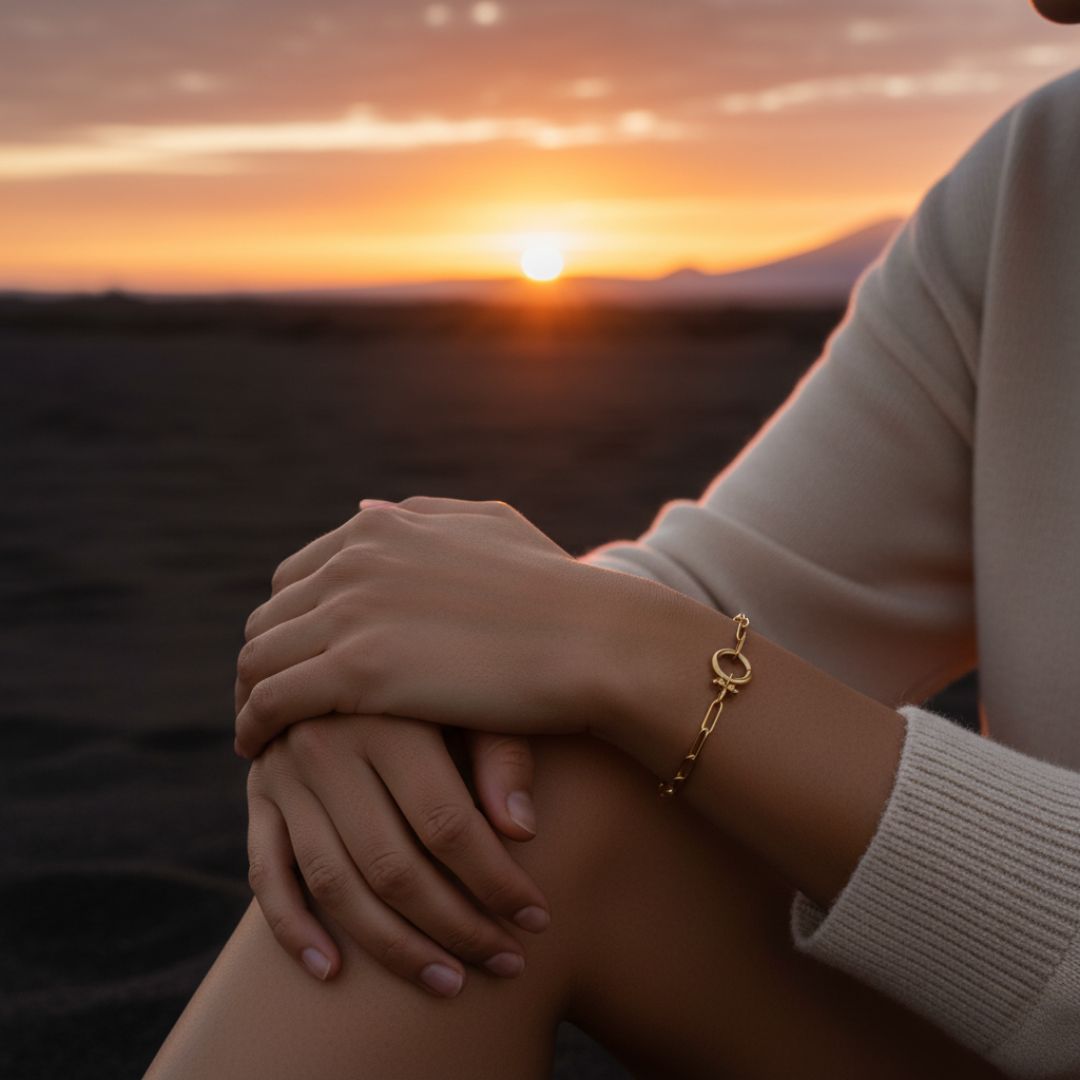 Pulsera de clip de papel con spray marino de menta