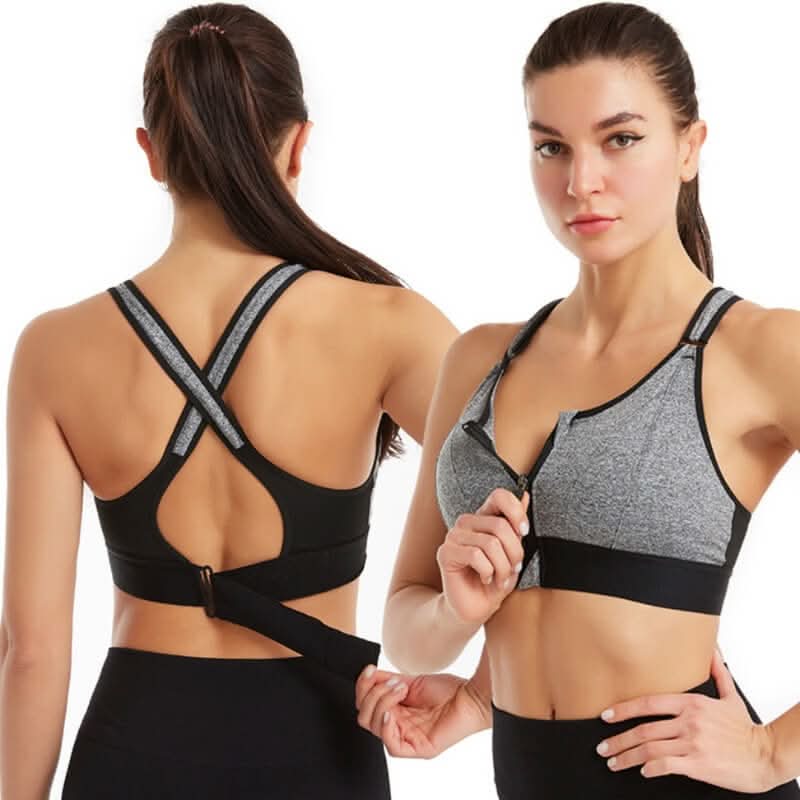 Mira High Support Sports Bra with Front Zipper for Intense Workouts 3