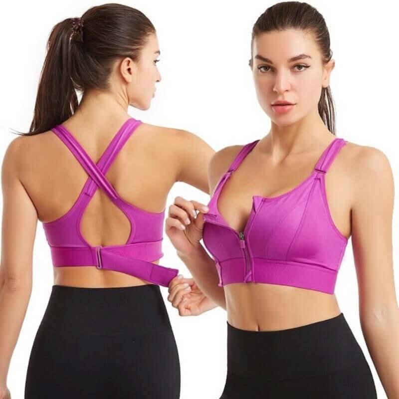 Mira High Support Sports Bra with Front Zipper for Intense Workouts 4