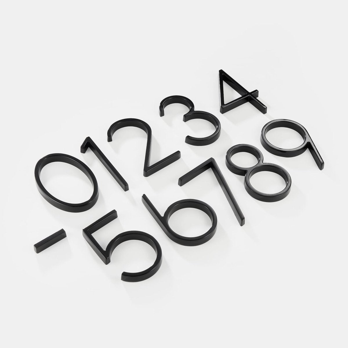 Modern House Numbers-Black House numbers with 3D floating effect for stylish outdoor areas 8