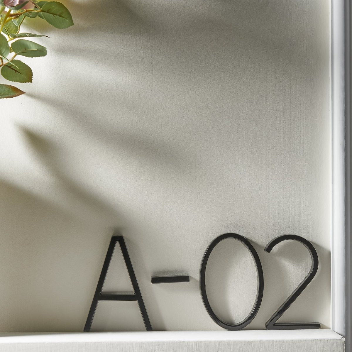 Modern House Numbers-Black House numbers with 3D floating effect for stylish outdoor areas 7