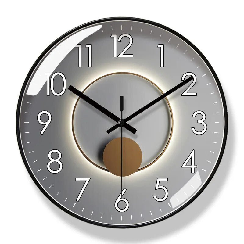 ScandiClock Schwarze Wanduhr - Minimalistisches nordisches Design für elegantes, präzises Wohnen