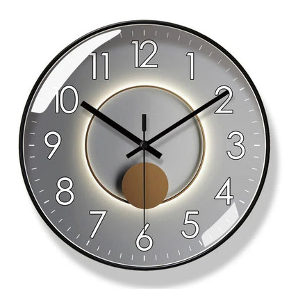 ScandiClock Schwarze Wanduhr - Minimalistisches nordisches Design für elegantes, präzises Wohnen