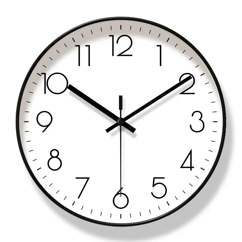 ScandiClock Schwarze Wanduhr - Minimalistisches nordisches Design für elegantes, präzises Wohnen