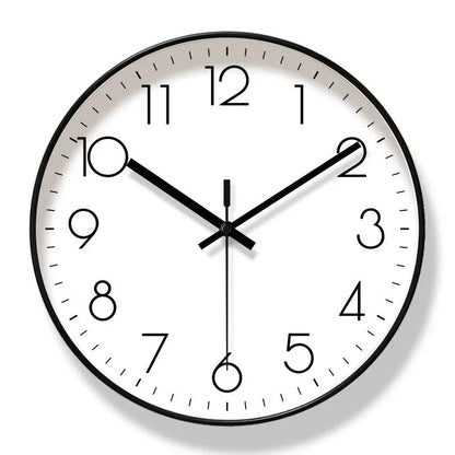 ScandiClock Schwarze Wanduhr - Minimalistisches nordisches Design für elegantes, präzises Wohnen