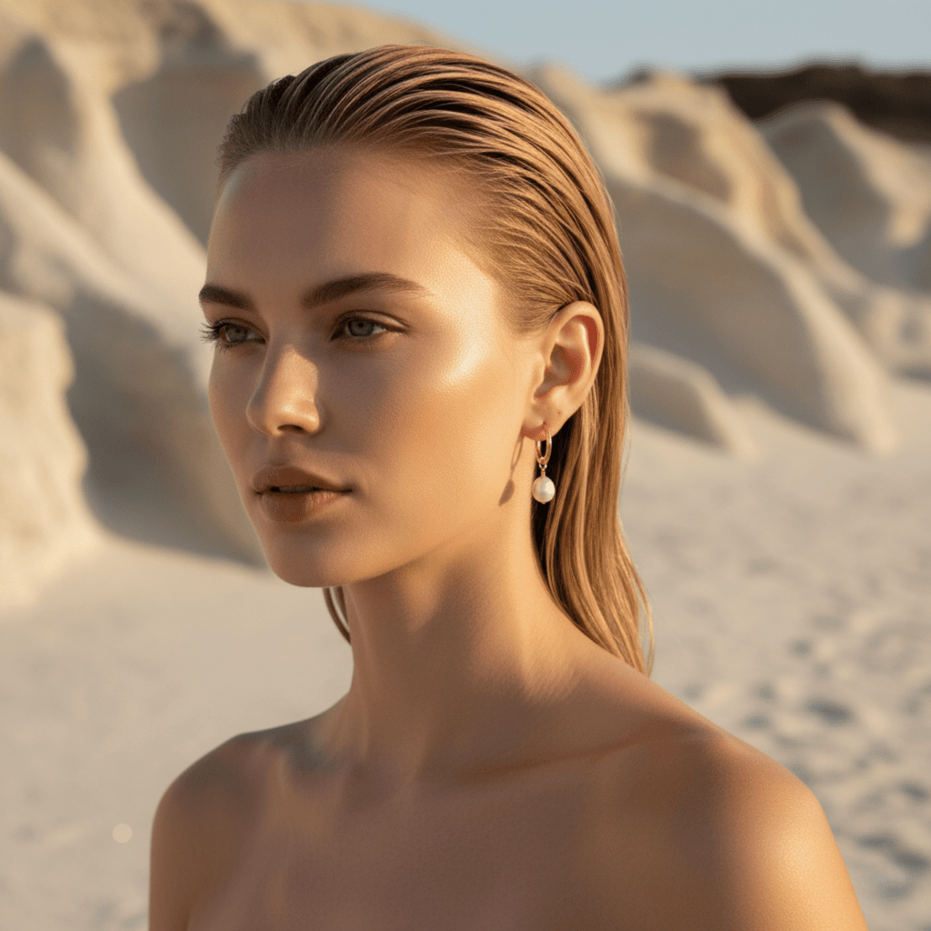 Ocean Drop omkeerbare parel oorbellen