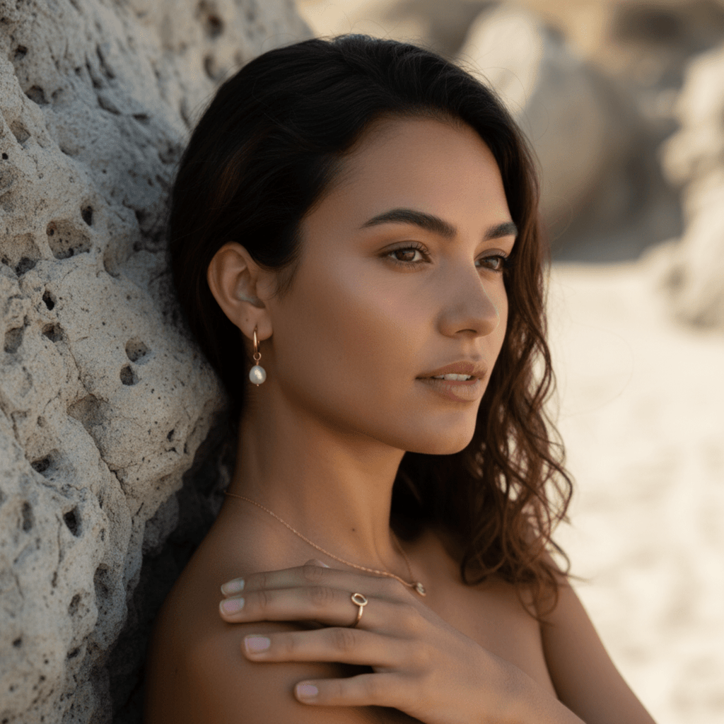 Ocean Drop omkeerbare parel oorbellen