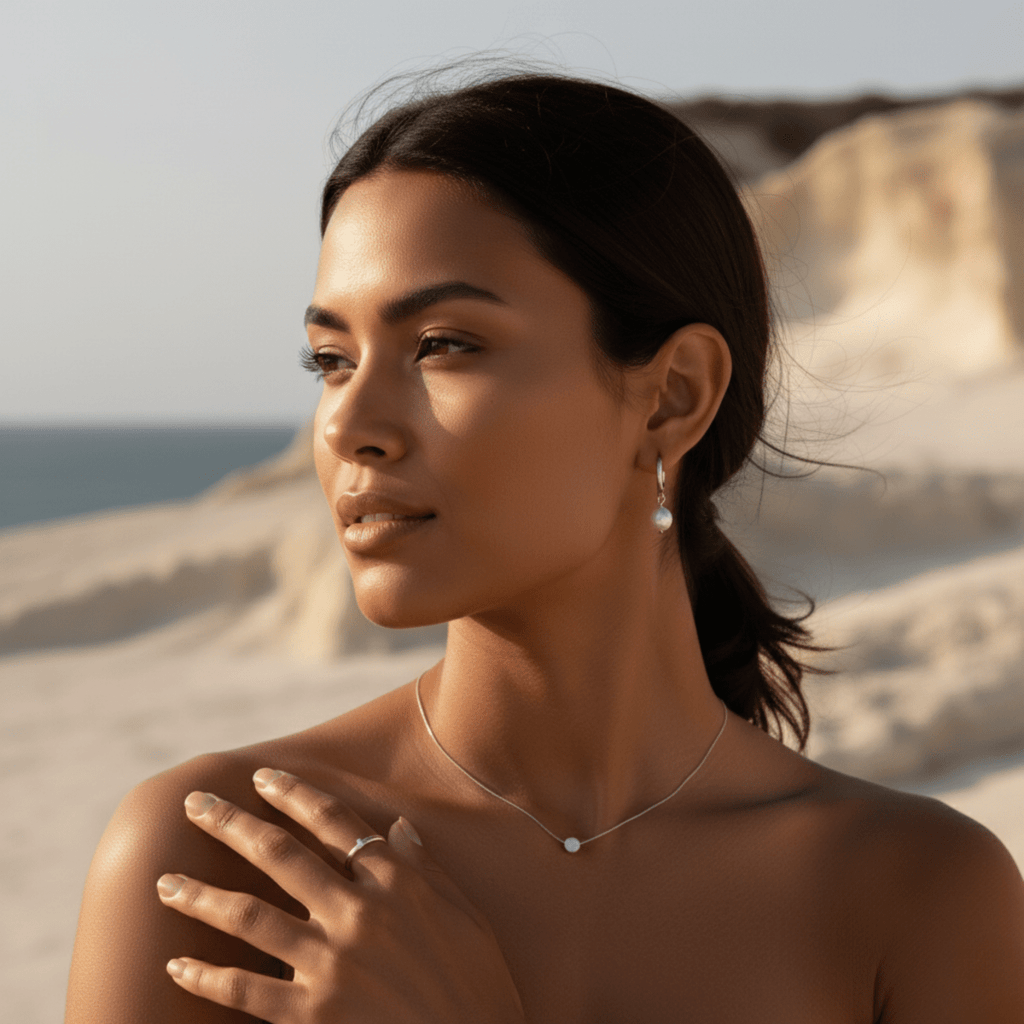 Ocean Drop omkeerbare parel oorbellen