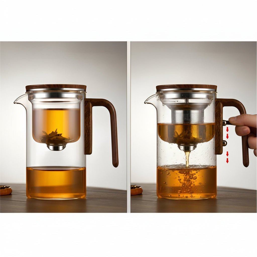 Vitrella Brew - Elegant Glass Teapot with Stainless Steel Strainer 6