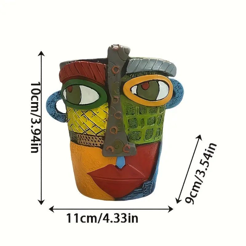 Artistic Abstract Face Planter - Unique Indoor Flower Pot for Home Decor 4