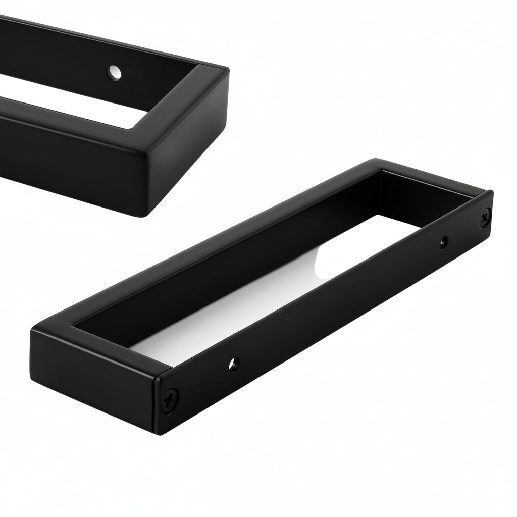 UniBlack - Wall Mounted Towel Holder in Durable Stainless Steel - 20cm & 40cm Options 4