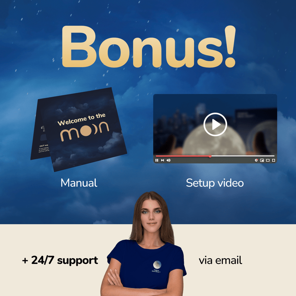 Moonfloat - floating moon lamp with 3 light colors and magnetic suspension 6