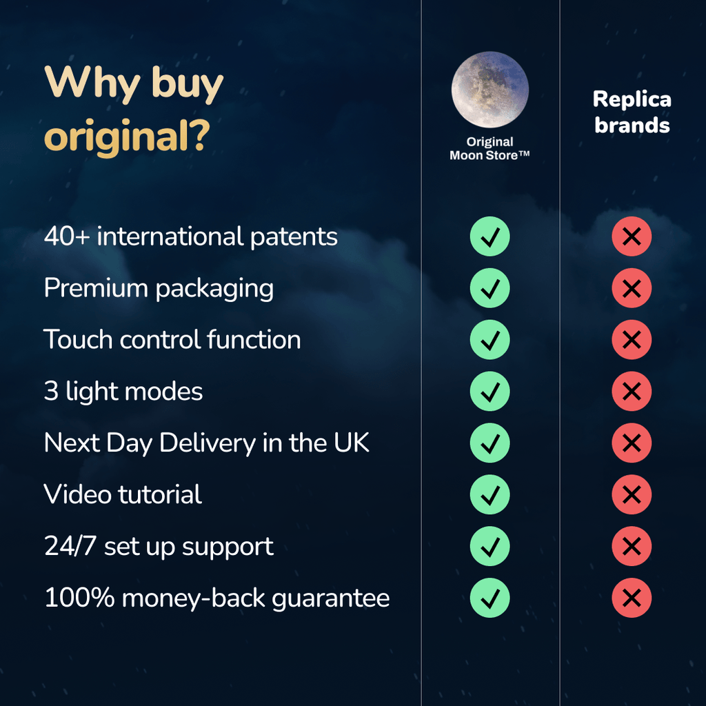 Moonfloat - floating moon lamp with 3 light colors and magnetic suspension 5