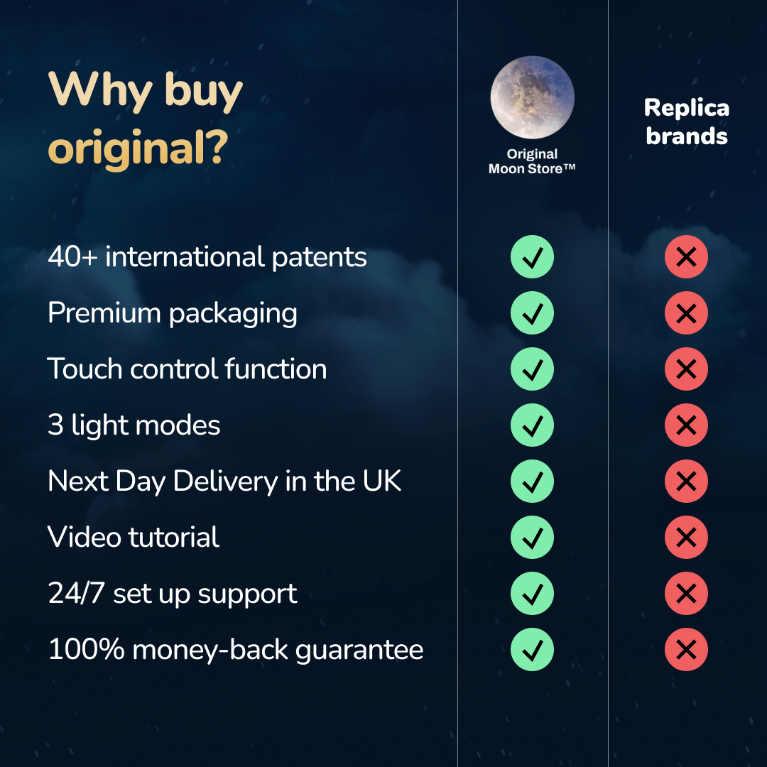 Moonfloat - floating moon lamp with 3 light colors and magnetic suspension 5