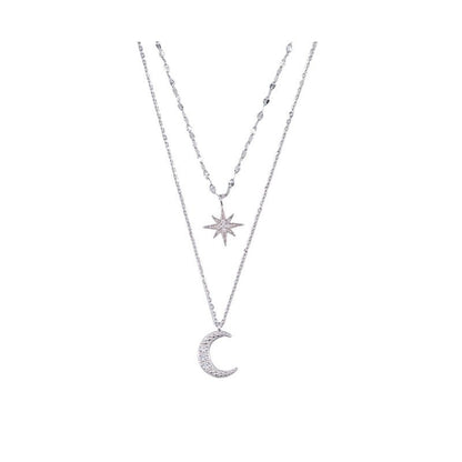 MOONSHINE NECKLACE – Double moon necklace for elegance & romance