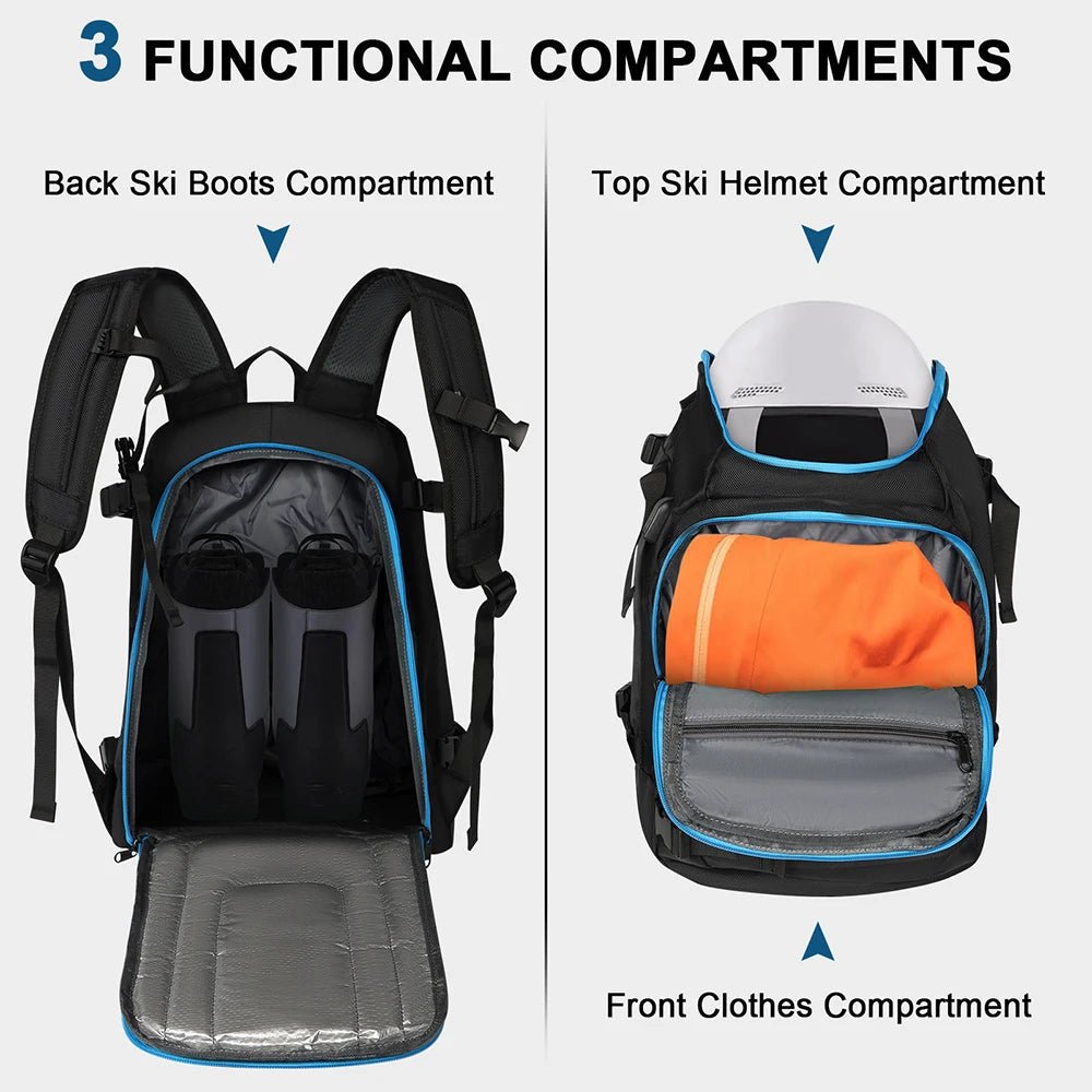 GEARPEAK – 50L Waterproof Ski Boot Backpack for Gear & Accessories 3