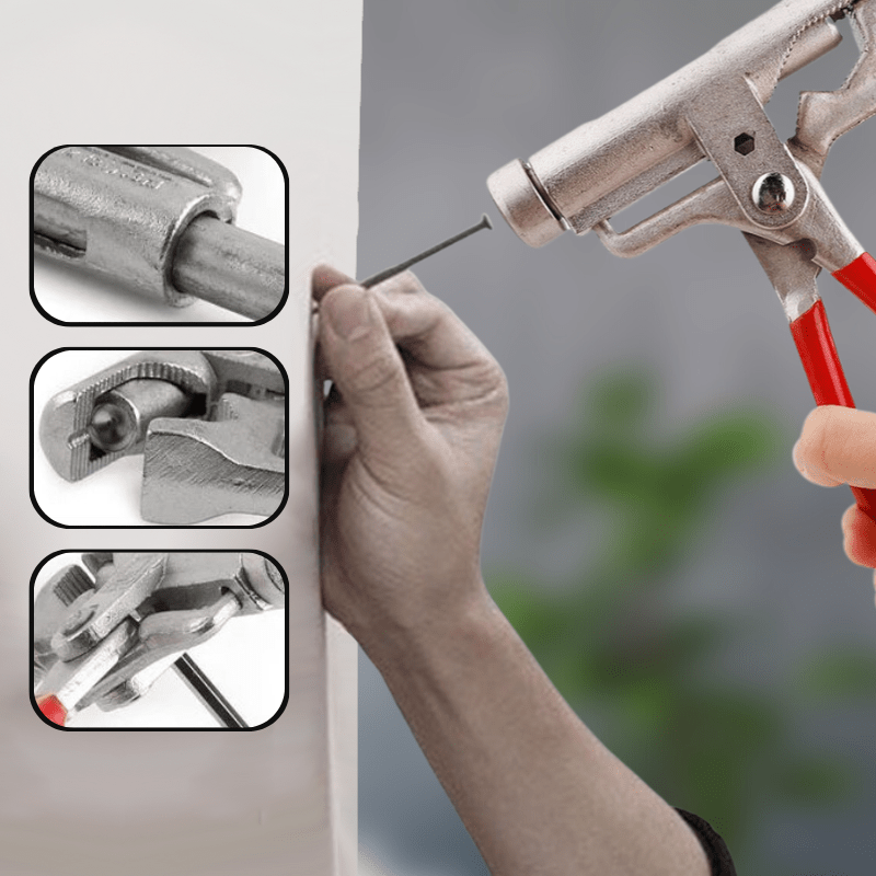 Multi-Functional Hammer Tool with Screwdriver and Pliers – Ergonomic Design, Durable Stainless Steel, Red, 20.5 x 11 x 2.2 cm-6