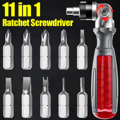 MULTITURN – 10-in-1 veelzijdige schroevendraaier met draaibare kop en verwisselbare bits