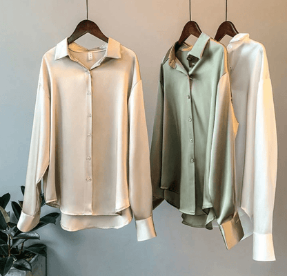 BLUSA MYRA – Blusa de seda elegante para mujer con un diseño lujoso