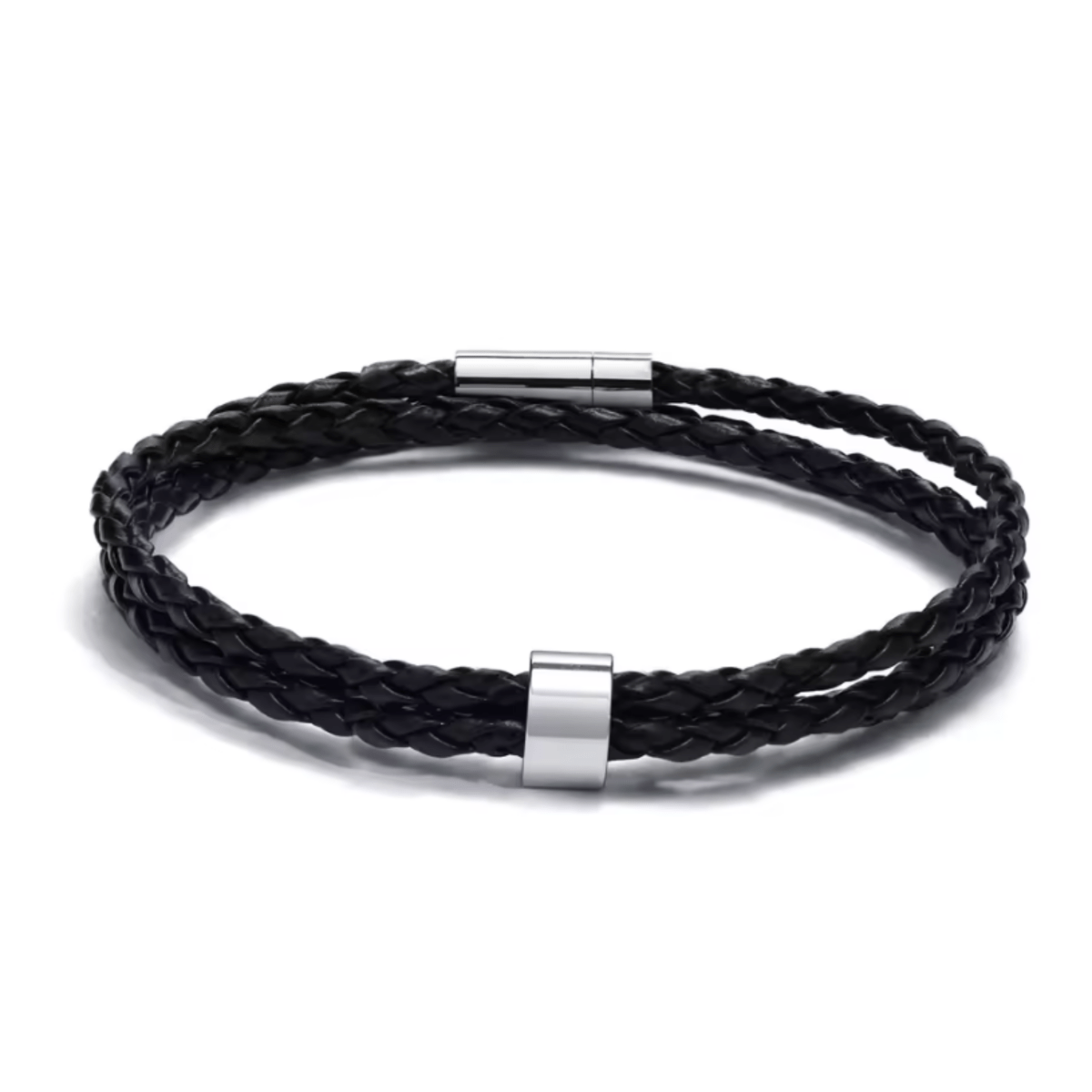 NAMVIO – Pulsera trenzada para hombre con cuentas personalizadas con nombre