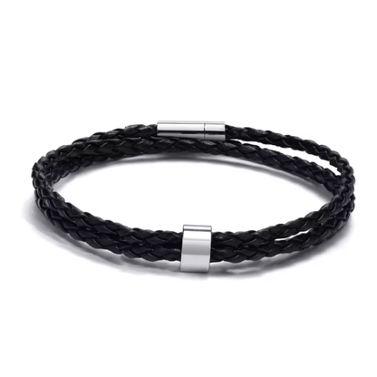 NAMVIO – Pulsera trenzada para hombre con cuentas personalizadas con nombre