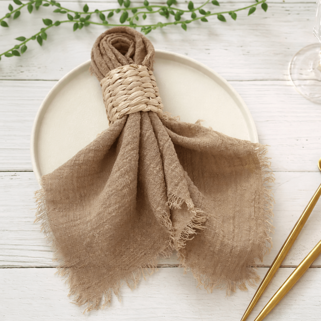NATURAGAUSE – Rustic Cotton Gauze Napkins for Vintage Table Decor
