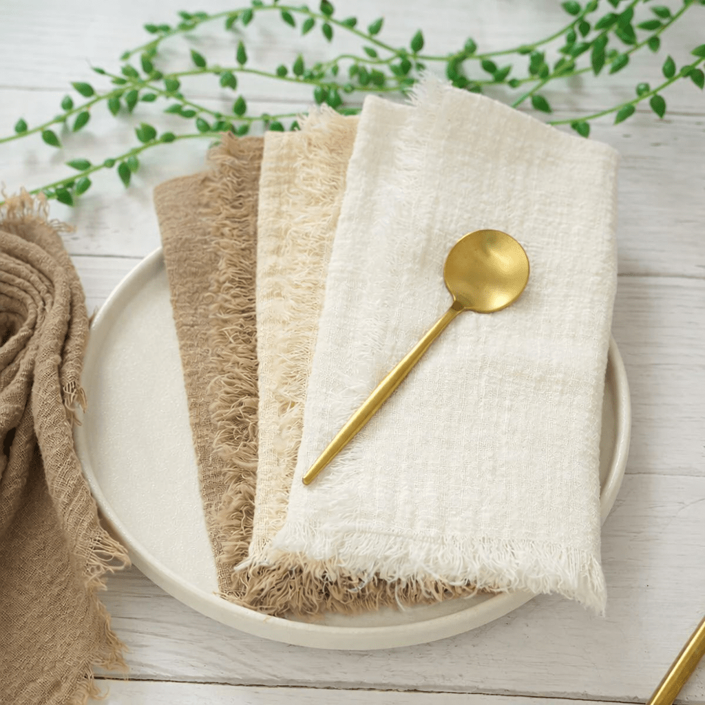 NATURAGAUSE – Rustic Cotton Gauze Napkins for Vintage Table Decor