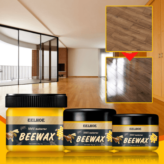 Natural Beeswax Wood Polish - Restores Shine, Protects Surfaces, 80g - Ideal for Furniture and Floors-1