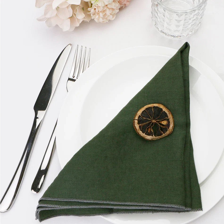 NATURALTHREAD – Elegant 100% Linen Table Napkins for Effortless Dining