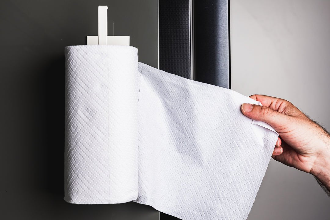 Space-Saving Mounted Paper Towel Holder - Durable Iron Design for Kitchen & Bath 8