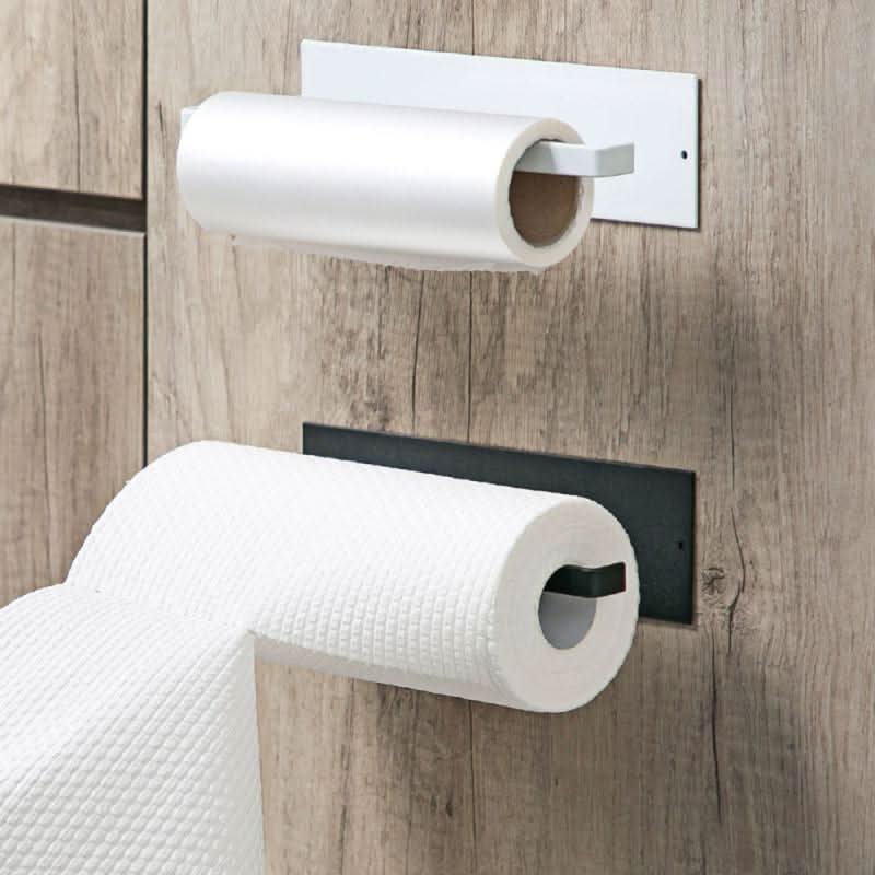 Space-Saving Mounted Paper Towel Holder - Durable Iron Design for Kitchen & Bath 7