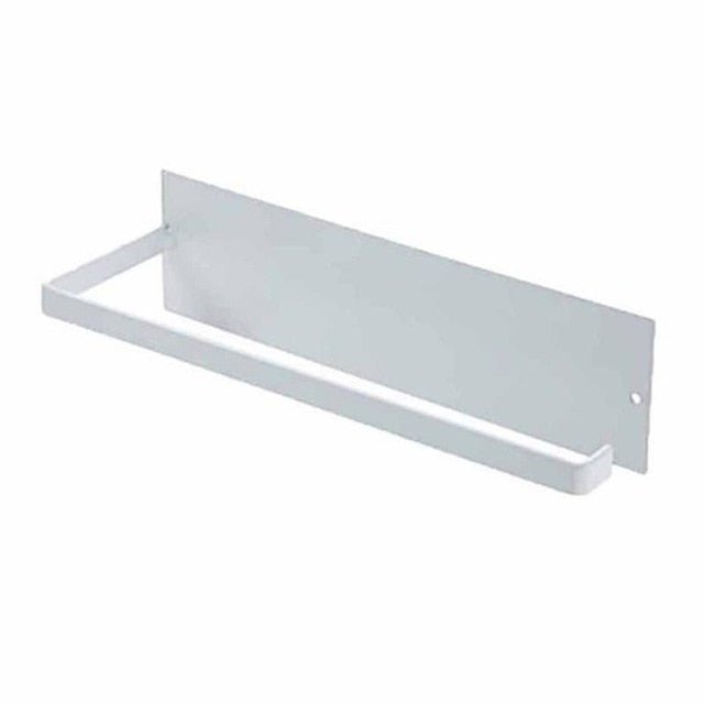 Space-Saving Mounted Paper Towel Holder - Durable Iron Design for Kitchen & Bath 0
