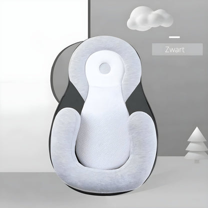 Nestlenap Baby Pillow – Ergonomic Newborn Pillow for Safe Sleep and Flat Head Prevention – Breathable and Soft Comfort