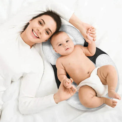Nestlenap Baby Pillow – Ergonomic Newborn Pillow for Safe Sleep and Flat Head Prevention – Breathable and Soft Comfort