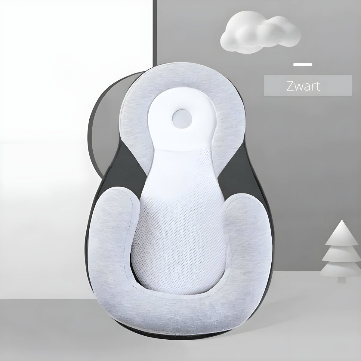 Nestlenap Baby Pillow – Ergonomic Newborn Pillow for Safe Sleep and Flat Head Prevention – Breathable and Soft Comfort