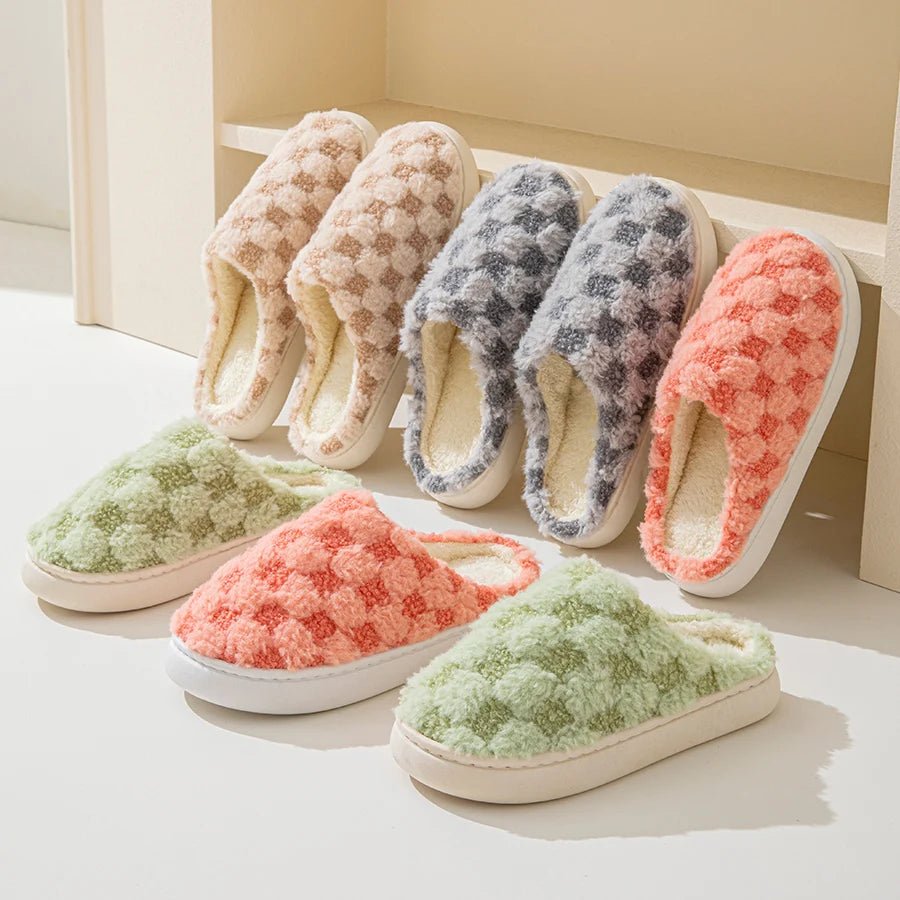 COTTONPAIR – Cozy Couple’s Cotton Slippers with Non-Slip Thick Sole for Indoor Warmth 2