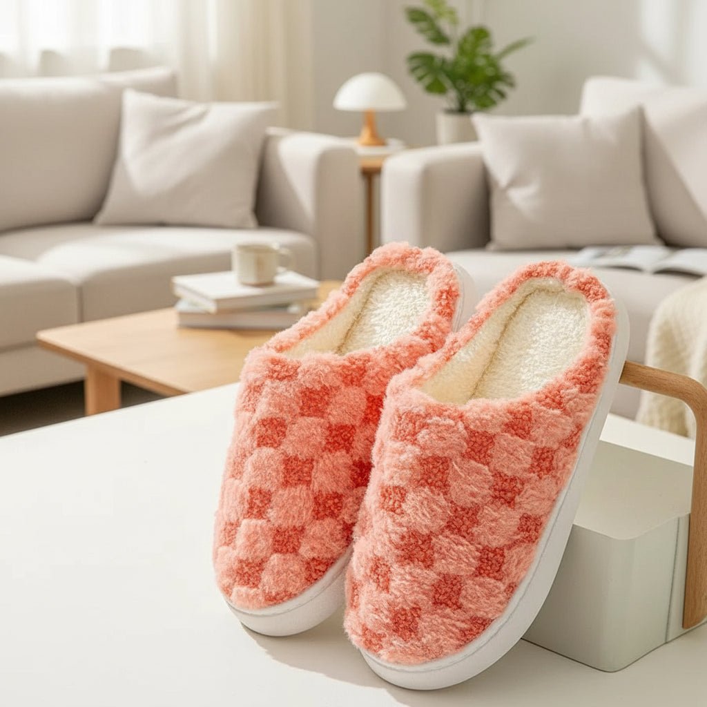 COTTONPAIR – Cozy Couple’s Cotton Slippers with Non-Slip Thick Sole for Indoor Warmth 0