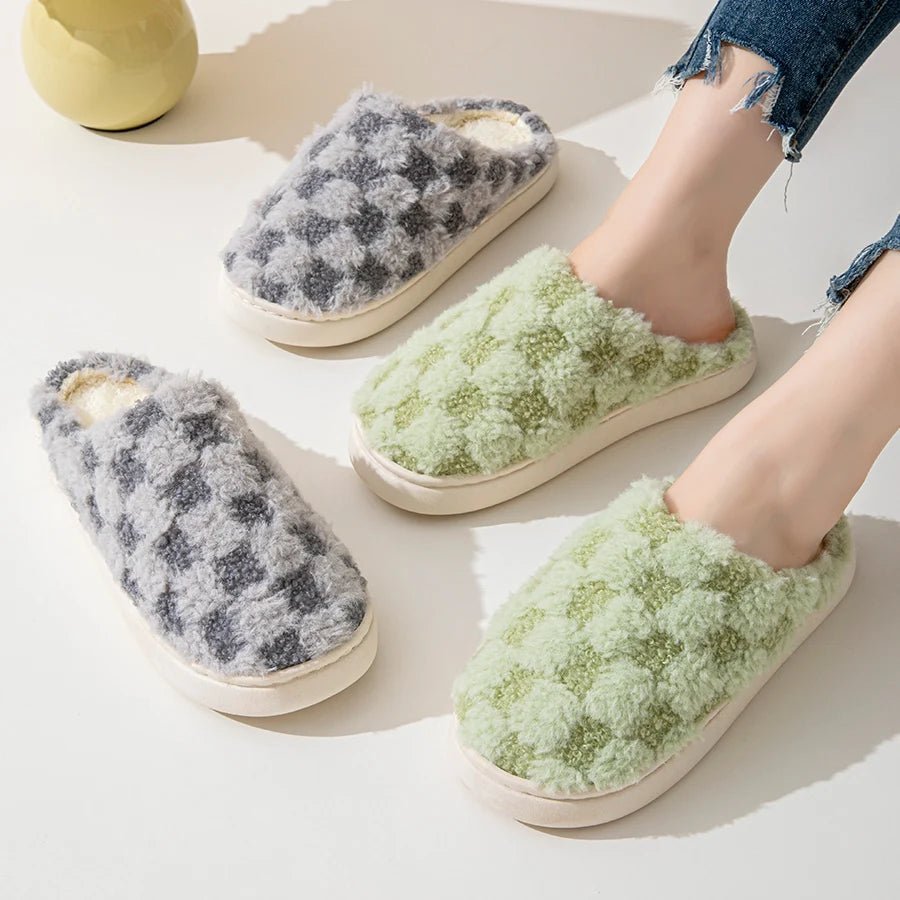 COTTONPAIR – Cozy Couple’s Cotton Slippers with Non-Slip Thick Sole for Indoor Warmth 3