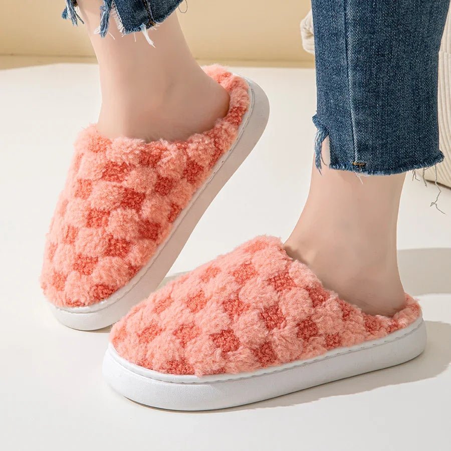 COTTONPAIR – Cozy Couple’s Cotton Slippers with Non-Slip Thick Sole for Indoor Warmth 4