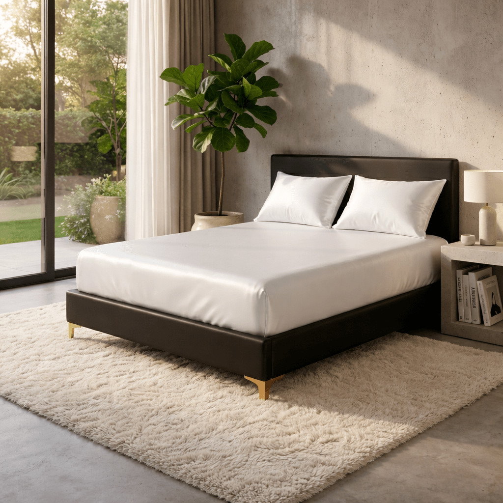 NESTRA – Jäähdyttävä satiininen joustava aluslakana hengittävään Twin Comfort -patjaan