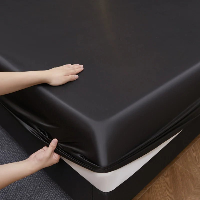 NESTRA – Kühlendes Satin-Spannbettlaken für atmungsaktiven Twin-Komfort