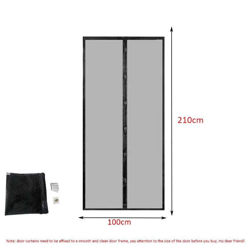 Magnetic Soft Screen Door Curtain - 100cm x 210cm Anti-Mosquito Protection 6
